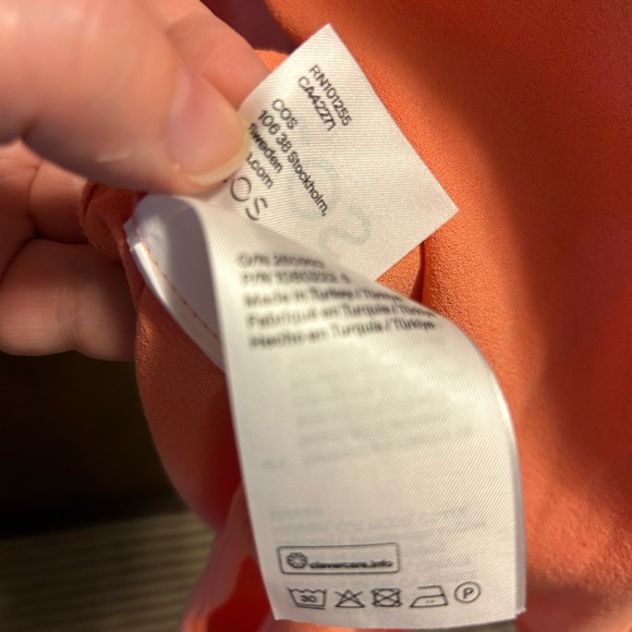 COS Asymmetrical Soft Coral Dress/Caftan - Picture 5 of 6